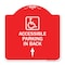 Signmission W/ NY Approved Isa Accessible Parking on Up Arrow W/ Graphic Alum Sign, 18" x 18", RW-1818-22697 A-DES-RW-1818-22697 - alternate 1
